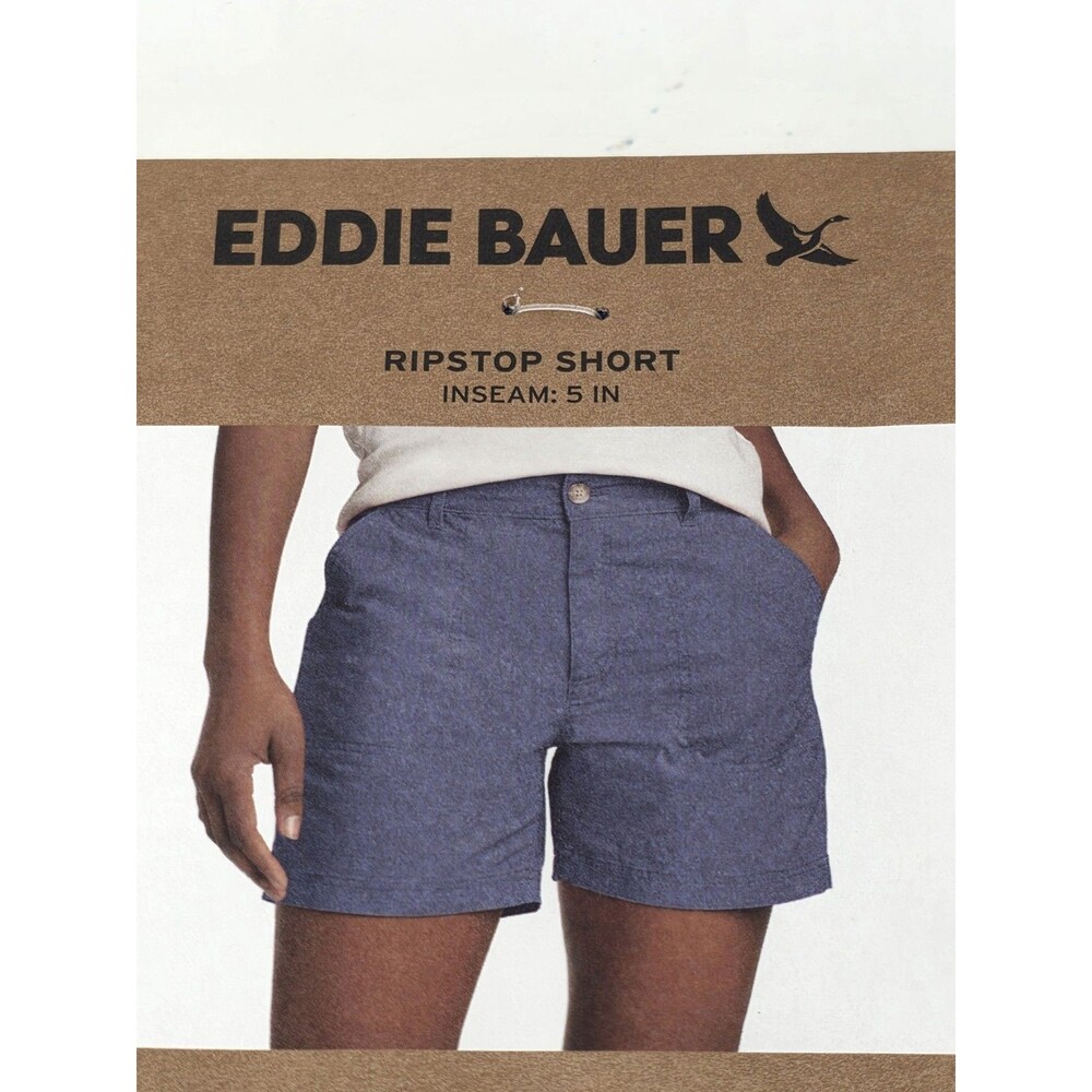 Eddie Bauer Women's Ripstop Shorts Performance Outdoor Short Size 14 Blue